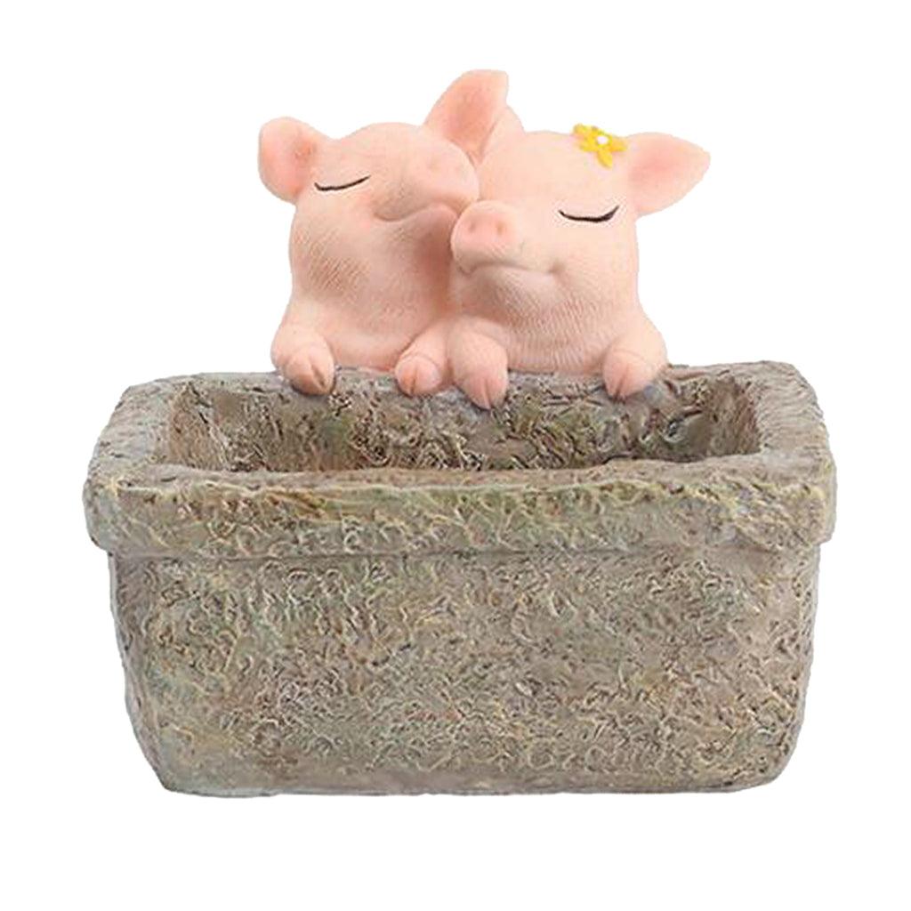 Maxbell Pig Planter Flower Pots Succulent Planter Flowerpot Decor for Home Office - Aladdin Shoppers