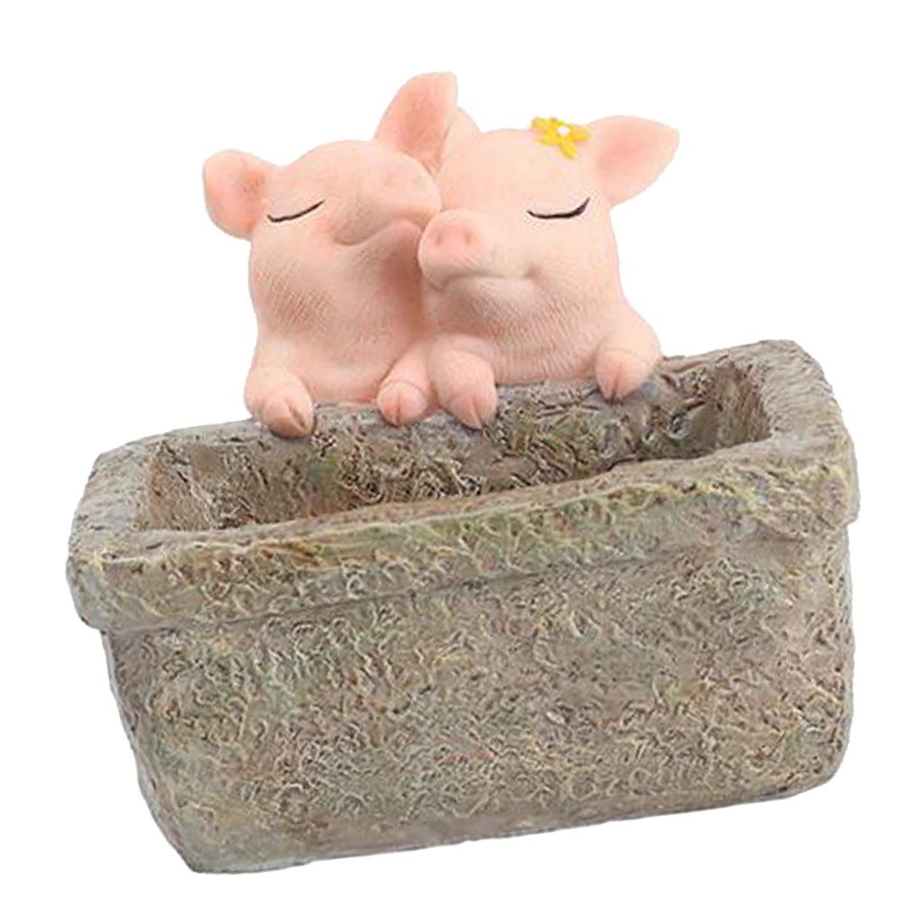 Maxbell Pig Planter Flower Pots Succulent Planter Flowerpot Decor for Home Office - Aladdin Shoppers