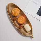 Maxbell Pineapple Leaf Shape Wooden Dessert Serving Tray Fruit Dessert Leaf_S - Aladdin Shoppers