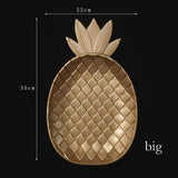 Maxbell Pineapple Leaf Shape Wooden Dessert Serving Tray Fruit Dessert Pineapple_L - Aladdin Shoppers