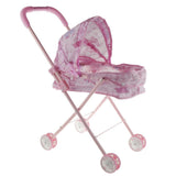 Maxbell Pink Baby Doll Stroller Trolley Nursery Room Furniture Kids Toy Room Items - Aladdin Shoppers