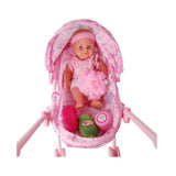 Maxbell Pink Baby Doll Stroller Trolley Nursery Room Furniture Kids Toy Room Items - Aladdin Shoppers