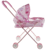 Maxbell Pink Baby Doll Stroller Trolley Nursery Room Furniture Kids Toy Room Items - Aladdin Shoppers