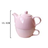 Maxbell Pink Ceramic Pot &Cup Teapot Set for Woman - Aladdin Shoppers