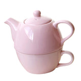 Maxbell Pink Ceramic Pot &Cup Teapot Set for Woman - Aladdin Shoppers