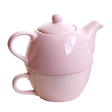 Maxbell Pink Ceramic Pot &Cup Teapot Set for Woman - Aladdin Shoppers