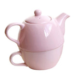 Maxbell Pink Ceramic Pot &Cup Teapot Set for Woman - Aladdin Shoppers