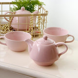 Maxbell Pink Ceramic Pot &Cup Teapot Set for Woman - Aladdin Shoppers