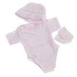 Maxbell Pink Romper Jumpsuit Socks Hat Set for 10''-11'' Reborn Baby Girl Doll