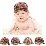 Maxbell Plaid Printed Pirate Double Layer Infant Baby Kids Hat 6-24Months Blue - Aladdin Shoppers