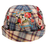 Maxbell Plaid Printed Pirate Double Layer Infant Baby Kids Hat 6-24Months Blue - Aladdin Shoppers