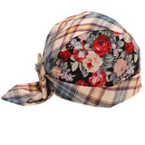 Maxbell Plaid Printed Pirate Double Layer Infant Baby Kids Hat 6-24Months Blue - Aladdin Shoppers