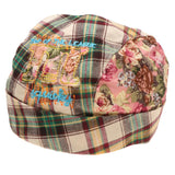 Maxbell Plaid Printed Pirate Double Layer Infant Baby Kids Hat 6-24Months Cyan - Aladdin Shoppers