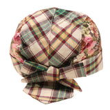 Maxbell Plaid Printed Pirate Double Layer Infant Baby Kids Hat 6-24Months Cyan - Aladdin Shoppers