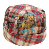 Maxbell Plaid Printed Pirate Double Layer Infant Baby Kids Hat 6-24Months Red - Aladdin Shoppers