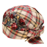 Maxbell Plaid Printed Pirate Double Layer Infant Baby Kids Hat 6-24Months Red - Aladdin Shoppers