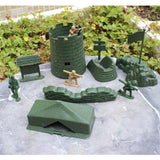 Maxbell Plastic Army Base Set World War II Army Men Assorted Accessories Sand Scene Model Toy - 7 Pieces/set - Aladdin Shoppers