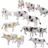 Maxbell Plastic Artificial Cattle Cow Farm Yard Animal Model Toy Gift 12pcs - Aladdin Shoppers