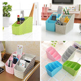 Maxbell Plastic Makeup office Holder Kitchen Desktop Storage Organizer Basket Blue - Aladdin Shoppers
