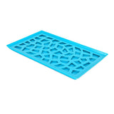 Maxbell Plastic Plates Pierced Storage Tray Dish Drain Rack Fruits Holder Blue - Aladdin Shoppers