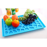 Maxbell Plastic Plates Pierced Storage Tray Dish Drain Rack Fruits Holder Blue - Aladdin Shoppers