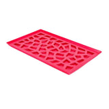 Maxbell Plastic Plates Pierced Storage Tray Dish Drain Rack Fruits Holder Rose Red - Aladdin Shoppers