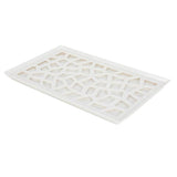 Maxbell Plastic Plates Pierced Storage Tray Dish Drain Rack Fruits Holder White - Aladdin Shoppers