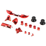 Maxbell Plastic Thumbsticks Bullet ABXY Mod Buttons Replacement Parts for Microsoft Xbox One S Controllers Chrome Red - Aladdin Shoppers