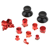 Maxbell Plastic Thumbsticks Bullet ABXY Mod Buttons Replacement Parts for Microsoft Xbox One S Controllers Chrome Red - Aladdin Shoppers