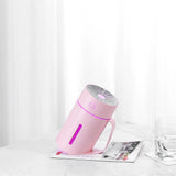 Maxbell Portable Air Humidifier Home Office Car USB 420ml LED Multi-color Pink A - Aladdin Shoppers