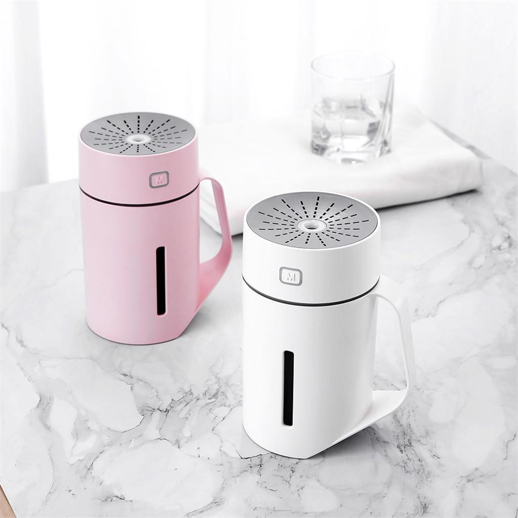 Maxbell Portable Air Humidifier Home Office Car USB 420ml LED Multi-color Pink A - Aladdin Shoppers