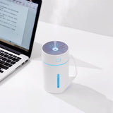 Maxbell Portable Air Humidifier Home Office Car USB 420ml LED Multi-color White A - Aladdin Shoppers
