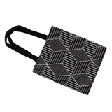 Maxbell Portable Double-sided lunch bag Food Container One-shoulder Black Geometry - Aladdin Shoppers