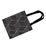 Maxbell Portable Double-sided lunch bag Food Container One-shoulder Black Geometry - Aladdin Shoppers