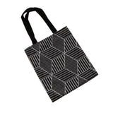 Maxbell Portable Double-sided lunch bag Food Container One-shoulder Black Geometry - Aladdin Shoppers