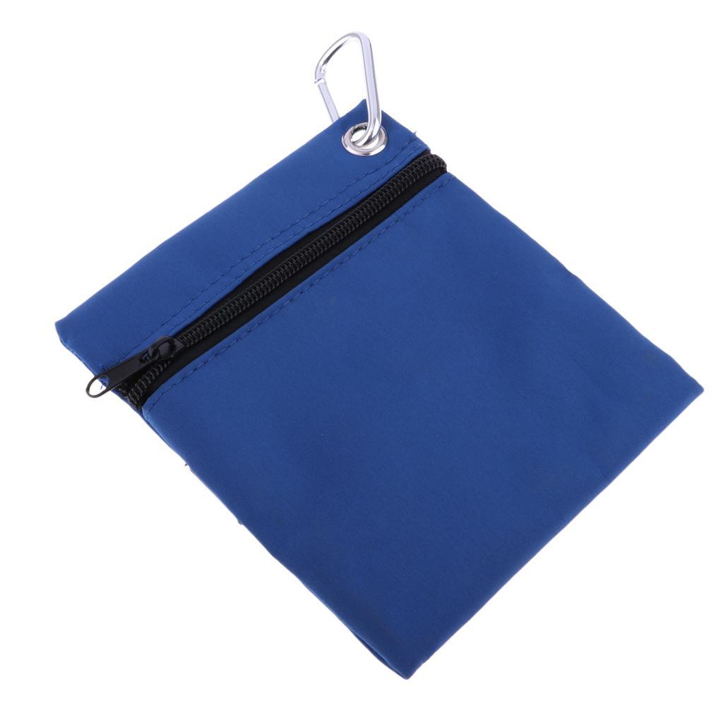 Maxbell Portable Golf Tee Ball Storage Bag, Zippered Holder Golf Ball Accessories Pouch With Carabiner Golfing Accessories - Aladdin Shoppers