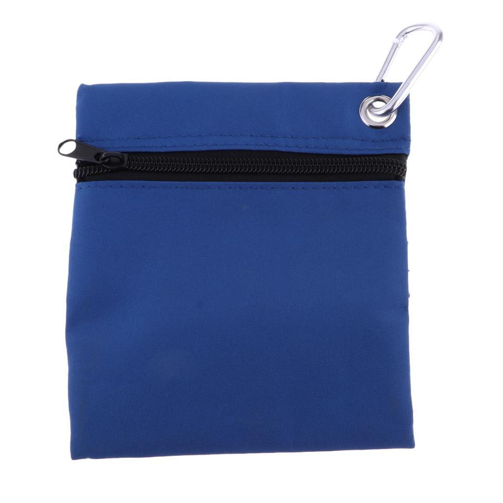 Maxbell Portable Golf Tee Ball Storage Bag, Zippered Holder Golf Ball Accessories Pouch With Carabiner Golfing Accessories - Aladdin Shoppers