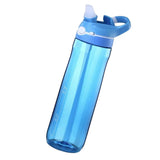 Maxbell Portable Tritan Water Bottle with Straw Outdoor Coffee Cup Home Car Blue