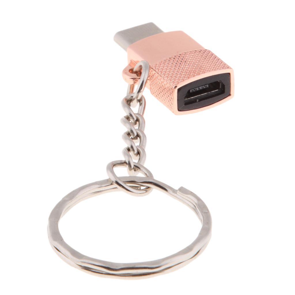 Maxbell Portable Type-c Male to Micro USB Female OTG Adapter Charging & Data Pink - Aladdin Shoppers