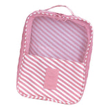 Maxbell Portable Waterproof Shoe Storage Bag Zippered Travel Organizer Pink Stripe - Aladdin Shoppers