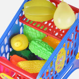 Maxbell Precious Plastic Shopping Cart with Food for Kids Toddler Pretend Play Toys - Aladdin Shoppers