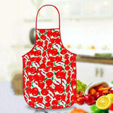 Maxbell Printed Apron Cotton Fruit Pattern Apron for Unisex Red Apple - Aladdin Shoppers