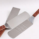 Maxbell Professional Steak Turner / Spatula Ladle Wooden Handle Stainless Steel B - Aladdin Shoppers