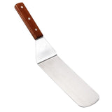 Maxbell Professional Steak Turner / Spatula Ladle Wooden Handle Stainless Steel B - Aladdin Shoppers