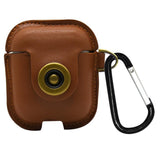 Maxbell Protective PU Leather Case Cover - Anti Lost Skin Case for Airpods Khaki - Aladdin Shoppers