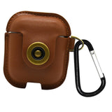 Maxbell Protective PU Leather Case Cover - Anti Lost Skin Case for Airpods Khaki - Aladdin Shoppers