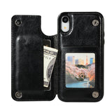 Maxbell PU-Leather Dustproof Phone Full Cover Container w/Card-slot For iPhoneXR - Aladdin Shoppers