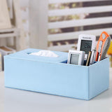 Maxbell PU Leather Home Tissue Box Napkin Desktop Container Cover Holder Blue - Aladdin Shoppers