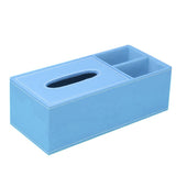 Maxbell PU Leather Home Tissue Box Napkin Desktop Container Cover Holder Blue - Aladdin Shoppers