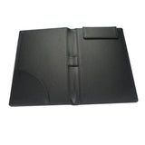 Maxbell PU Leather Menus Resume Portfolio Contract Folder Pad A4/A6 Black 23x31cm - Aladdin Shoppers